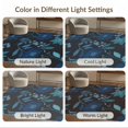 thumbnail image 7 of ODIKA 4'x6' Blue Moonlit Floral Temptation Washable Area Rug Elegant Night Garden with Lush Blooms Stain Resistant, Low Pile, Easy Care for Dorm Room, Small Living, 7 of 7