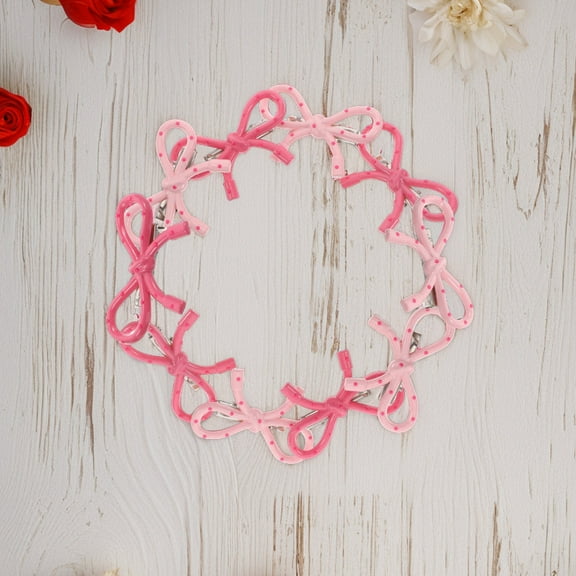 Supvox 10Pcs Bows For Toddler Girls Hair Accessories Securing Bangs Rosy Winter