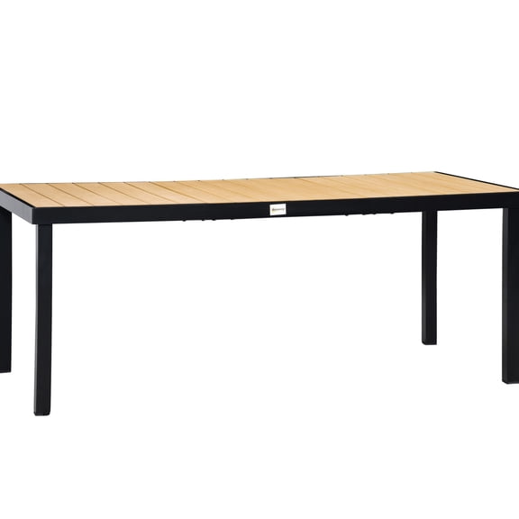 Rectangular Outdoor Table for 8 People | Perfect for Picnics and Socializing | Aluminum Frame with Waterproof Top | No Floor Scratching