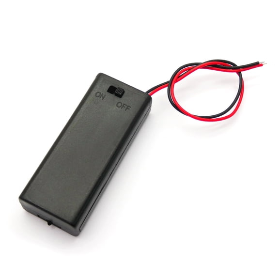 2xAAA Battery Holder Box with Power Switch (No Plug)