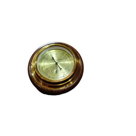 Brass wood Barometer two in one