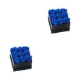 thumbnail image 4 of Bearachild Rosa preservada Flor eterna Material inmortal Ramo Coloreado Autoensamblaje Regalo de cumpleaños Acción de gracias Cabezas negras Azul negro 9 cabezas 2Conjunto, 4 of 6