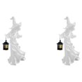thumbnail image 4 of QualitChoice Sculpture de Fantômes d'Halloween Effrayants - Adaptée pour la Décoration Intérieure et Extérieure Résine Unique Blanc 2Set, 4 of 6