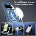 thumbnail image 4 of Asuwish Phone Case for Google Pixel 9/10/9 Pro/10 Pro 5G Tempered Glass Screen Protector Magnetic Bracket stand Translucent Shockproof Protective Cell Cover Pixel9 Pixel10 9Pro 10Pro Women Men Blue, 4 of 7