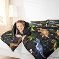 thumbnail image 4 of Homewish Dinosaurs Print Full Size Comforter Sets,Jungle Dino Bedding Comforter Set,Black Brown Green Bedding Sets For Teens Boys,Luxury Bedroom Decor Reversible,3-Piece, 4 of 8