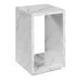 thumbnail image 2 of Convenience Concepts Northfield Admiral Square End Table, White Faux Marble, 2 of 7