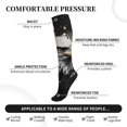 thumbnail image 2 of Pofeuu Ink Style Bald Eagle Print Compression Socks for Women & Men Circulation - Best Support for Nurses,Running,Athletic,Sports, 2 of 7