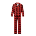 thumbnail image 2 of Pyjamas Classiques de Noël Assortis pour la Famille, Ensemble de Pyjama à Carreaux Rouges à Manches Longues et Pantalons, 2 of 10