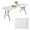 White 70" X 29", variant on 6FT Folding Table | Black | Portable Plastic Table with Carry Handle | Waterproof & Foldable Table Design | Steel Frame with Lock | for Events, Camping, Indoor & Outdoor Use