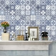 thumbnail image 4 of Walplus Peel and Stick Backsplash Lisbon Blue Wall Tile Decals 12 Pcs 8" x 8", 4 of 8