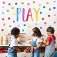 thumbnail image 1 of Pegatinas de pared con lunares para sala de juegos de niños, juego de acuarela, 1 of 5