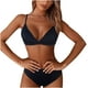 thumbnail image 1 of Traje de baño con sujetador acolchado de playa de color sólido de dos piezas de bikini dividido sexy para mujer Fridja  nalpqowj58506, 1 of 7