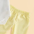 thumbnail image 5 of UngA Baby Boy Summer Clothes 0 3 6 12 18 Months Basic Romper Plaid Pant Set Newborn Infant Going Coming Home Outfits (Yellow,6-12 Months), 5 of 5