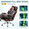 thumbnail image 2 of Homall Ergonomic Executive Office Desk Chair 500 lbs Capacity High Back with Footrest Lumbar Support Reclining Adjustable Height & Swivel Wheels,Brown, 2 of 7