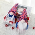 thumbnail image 4 of Patriotic Gnome Decorations, Handmade 4th of July Mrs. USA Swedish Tomte Gnomes Plush Table Ornaments Gift for Independence Day Memorial Day Presidents Day Veterans Day Armed Forces Day, 4 of 8