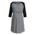 thumbnail image 4 of asdoklhq Maternity Clothes for Women,3/4 Sleeve Striped Nursing Breastfeeding Sleepwear Dress, 4 of 9