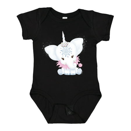 

Inktastic Elecorn White Lumi Elephant Unicorn Beautiful Magic Boys or Girls Baby Bodysuit