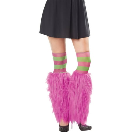 Stripe Green Purple Leg Furries Kit Adult Halloween Accessory