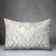 thumbnail image 3 of Creative Products White and Green Diamond 20 x 14 Spun Poly Pillow, 3 of 3