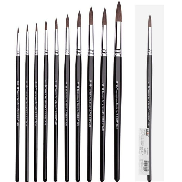 Professional Squirrel Hair Painting Brush Round Pointed Artistic Watercolor Paint Brush For Acrylic Oil Painting Art Supplies He Qiyong unisex