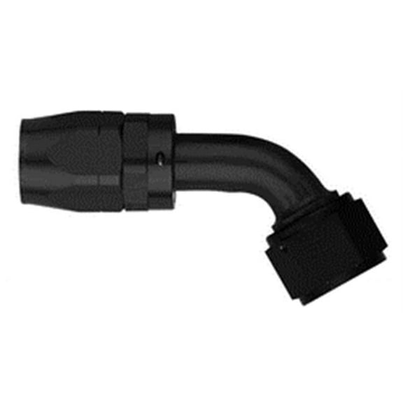Black Aluminium Swivel 60 deg - 10 Hose End