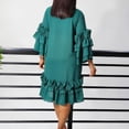 thumbnail image 3 of Casual Dresses For Womens Fashion Ruffle Hem Flare Sleeve Plus Size Maxi Dress, 3 of 8