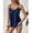 Navy Blue, variant on Ekouaer Women's Spaghetti Straps Tank Tops V Neck Satin Camisole Sleeveless Cami Soft Shirt Tops Blouse