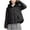 Black, variant on ZRGHAOYLQ Cotton Padded Quilted Jacket Coat Women Solid Color Puffer Jackets with Detchable Hood Winter Warm Coats Long Sleeve Zip Up Hoodie
