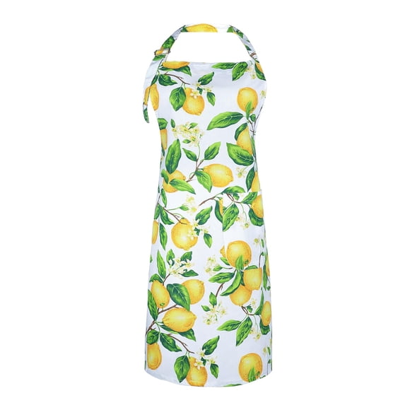 G2Plus Delantal De Cocina De Algodón Con Bolsillos Delantal De Limón Grueso Delantal De Cocina Ajustable Para Hornear Delantal De Chef Para Mujeres, Hombres, Regalos Navideños Y De Navidad - 30 X 25 P