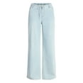 thumbnail image 3 of No Boundaries Mini Waistband Wide Leg Pants, 31'' Inseam, Women's Sizes XXS-XXL, 3 of 5