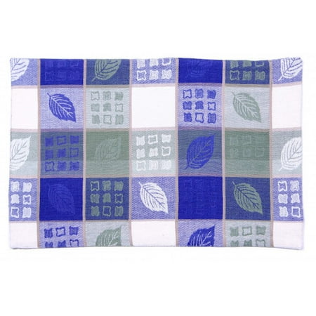 

52 x 72 Harvest Leaves And Squares Check Pattern Table Cloth