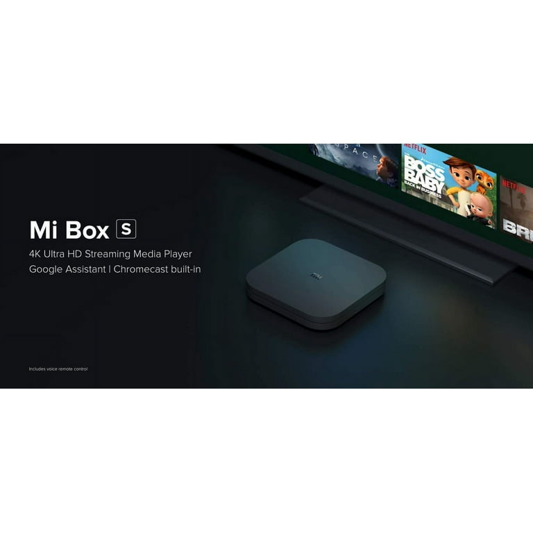 Xiaomi Mi Box S 4K HDR Streaming Media Player with Remote Control Google &  Voice Assistant 
