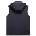 thumbnail image 3 of IYTR Men's Outdoor Lightweight Hooded Vest Windproof Water-Resistant Sleeveless Gilet Photography Hiking Travel Vest with Pockets Dark Blue L, 3 of 4