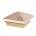 thumbnail image 1 of Waddell 220 4 x 4 in. Copper & Wood Pyramid Post Cap, 1 of 2
