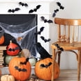 thumbnail image 6 of Aoznliie Halloween Wall Decals, 12pcs 3D Halloween Bats Wall Stickers Red Eyes, Black Bat Decals for Party Home Window,10x6 in, 6 of 7