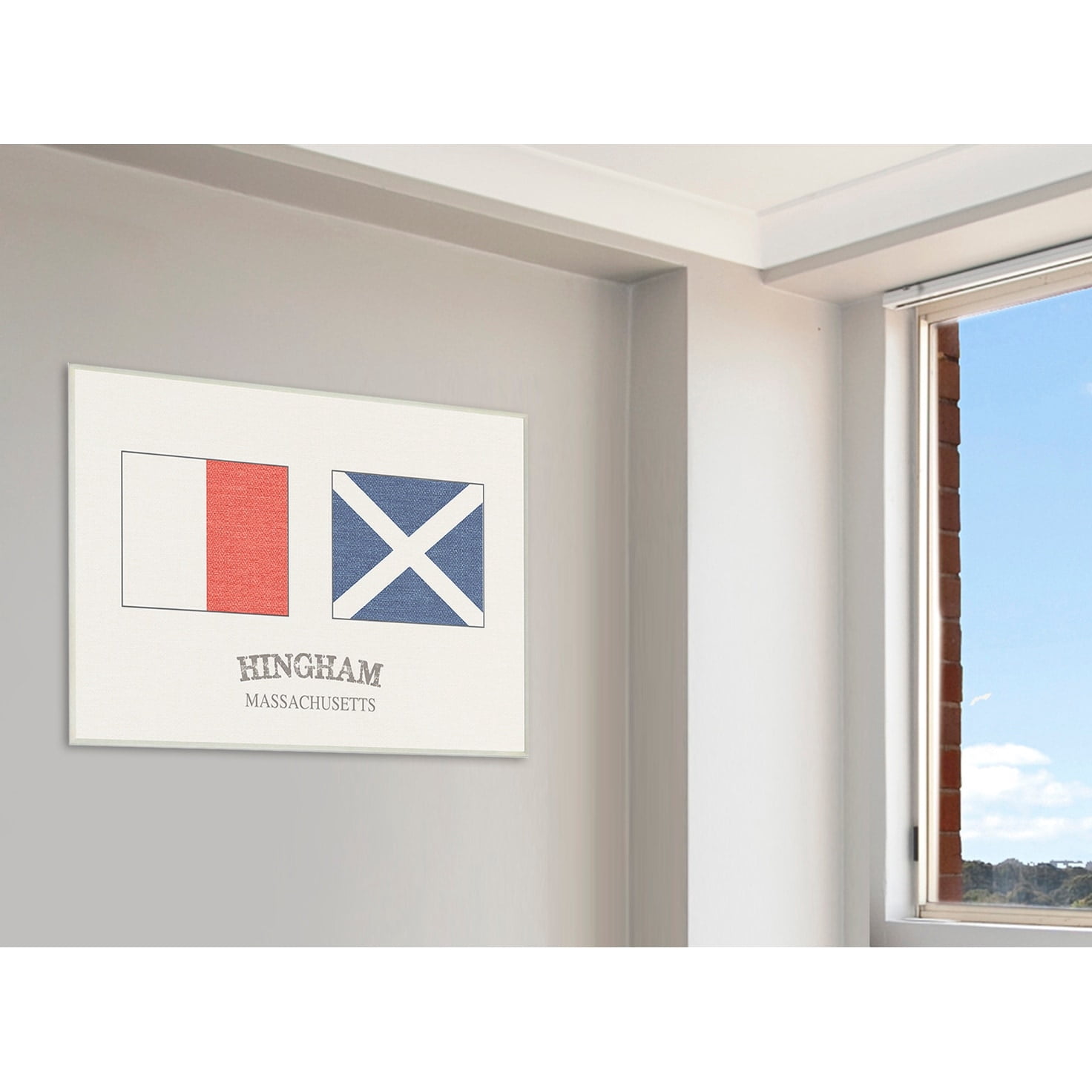 Stupell  Hingham Nautical Flags Stretched Canvas Wall Art 16 x 20