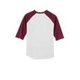 thumbnail image 5 of Sport-Tek Youth Colorblock Raglan Jersey-XS (White/Cardinal), 5 of 5