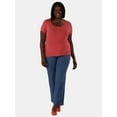 thumbnail image 2 of Terra & Sky Women’s Plus Rib Tee, Sizes 0X-5X, 2 of 5