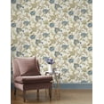 thumbnail image 2 of Seabrook Designs  Lana Jacobean Prepasted Wallpaper 20.5 in W x 33 ft. L - Parchment, 2 of 11