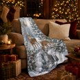 thumbnail image 3 of Winter Wildlife Deer Cardinals Snowy Forest Christmas, Peaceful Mountain Lake Scene, Warm Flannel Blanket for Cabin and Lodge, Outdoor Lovers Friendship Gift, Artistic Home Decor, 3 of 9