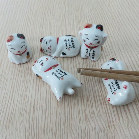 

Chopsticks Holder Interesting Sturdy Ceramic Rest Dinner Spoon Stand for Home