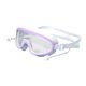 thumbnail image 5 of Gafas para niños, impermeables, de silicona, a prueba de fugas, correa de silicona ajustable, visión amplia blanco púrpura, 5 of 9