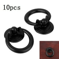 10Pcs Black Furniture Door Cabinet Dresser Drawer Pull Handle Knob Ring 32*44Mm