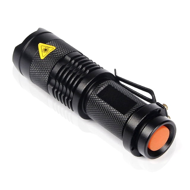 Flashlight Diseño de clip de alto brillo Ajustable Ajustable Torch Torch Tipo de mano Tipo de mano 600 Luces Lumas Iluminación Negro Jumpingount OD002670-04B