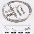 thumbnail image 2 of Adjustable Clotheslines for Outdoor, 16ft Drying Line for Travel Camping, Stainless Steel String Light Suspension Kit, Vinyl Coated Stainless Steel St, 2 of 4