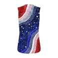 thumbnail image 4 of SELONE American Flag Womens Tank Tops Loose Star Striped Fashion Holiday Wear Outfits Red S, 4 of 7