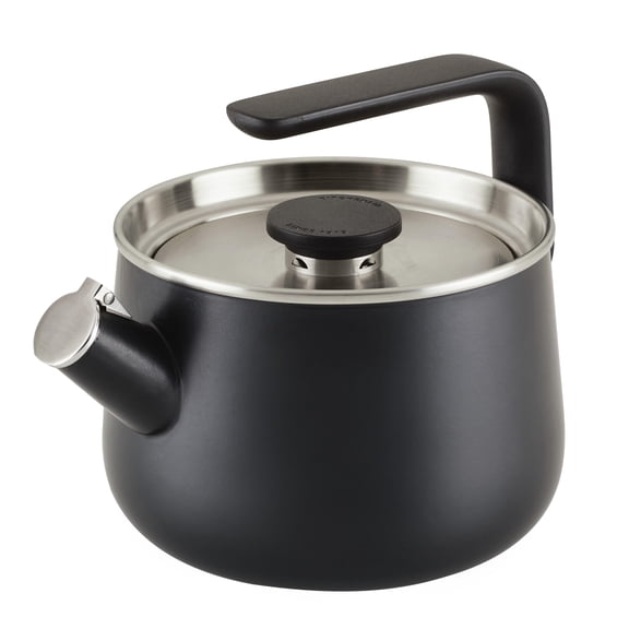 KitchenAid Enamel-on-Steel Teakettle, 2 Quart, Matte Black