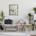 thumbnail image 2 of Romantic White Roses Arrangement Botanical & Floral Graphic Art Luster Gray Framed Art Print Wall Art, 2 of 6