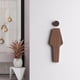 thumbnail image 5 of Letrero de madera para baño Brillar formas de baño para hombres y mujeres marrón, 5 of 5