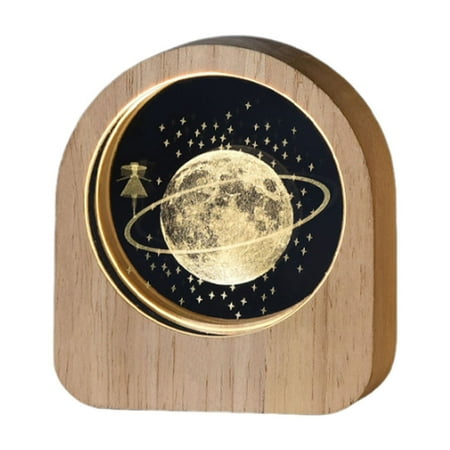 

YHWJZYF Solar System Crystal Ball - Engraved Home Decor Present Crystal Ball Night Light Art Gifts for Bedroom